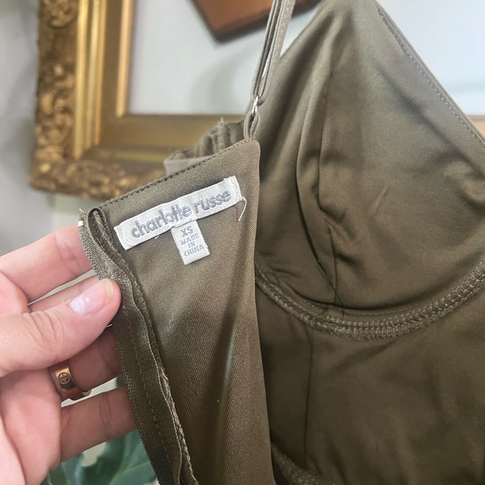 Casual olive green Dress - Picture 4 of 4